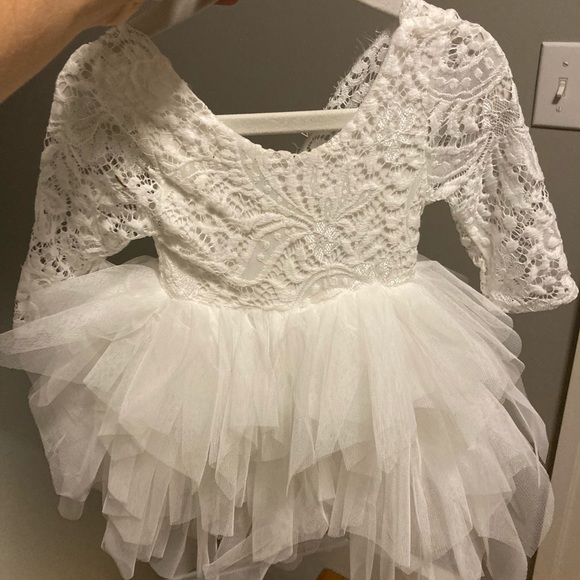 Baby girl tulle flower girl dress - Picture 12 of 14